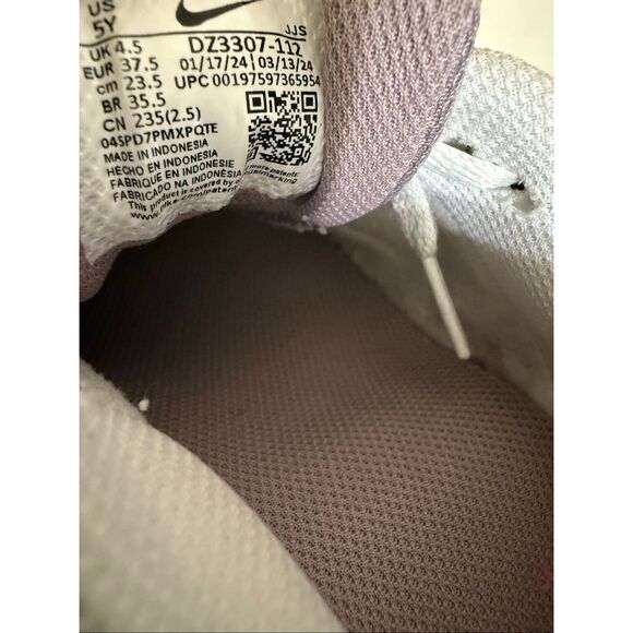 Nike Kids Air Max 1 GS Athletic Sneakers Light Violet Burgundy Crush Size 5Y - Picture 9 of 9